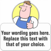 Werbeaktion für Handyman oder Laboranten Aufkleber (Vorderseite)