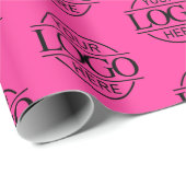 Werbeaktion für helles, rosa Firmenlogo Geschenkpapier (Rolleneckpunkt)