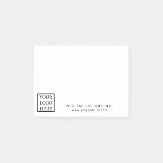 Werbeaktion für Ihr Logo 4x3 hinzufügen Post-it Klebezettel (Vorderseite)