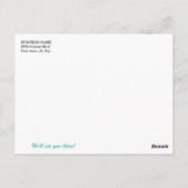 Werbeaktion für Korallenveranstaltungen - Rose Postkarte (Rückseite)