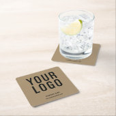 Werbeaktion für Kraftpapier-Firmenlogos Rechteckiger Pappuntersetzer (Vor Ort)