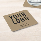 Werbeaktion für Kraftpapier-Firmenlogos Rechteckiger Pappuntersetzer (angewinkelt)