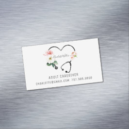 Werbeaktion für Krankenpfleger Blumenstethoskop Magnetische Visitenkarte