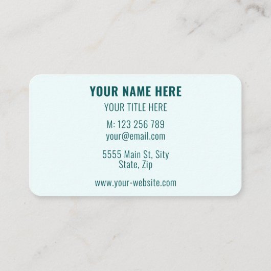 Werbeaktion für kundenspezifische Farben - Unterne Visitenkarte (Rückseite)