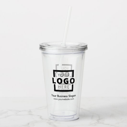 Werbeaktion für kundenspezifische Firmenlogos Acryltrinkbecher (Rückseite)