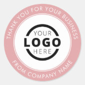 Werbeaktion für kundenspezifische Firmenlogos Dank Runder Aufkleber (Vorderseite)