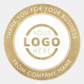 Werbeaktion für kundenspezifische Firmenlogos dank Runder Aufkleber (Vorderseite)