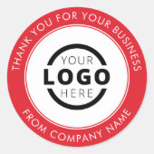 Werbeaktion für kundenspezifische Firmenlogos Dank Runder Aufkleber (Vorderseite)