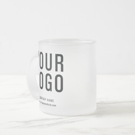Werbeaktion für kundenspezifische Firmenlogos Mattglastasse (Vorderseite Links)