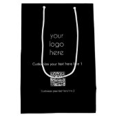 Werbeaktion für kundenspezifische Firmenlogos Mittlere Geschenktüte (Rückseite)