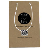 Werbeaktion für kundenspezifische Firmenlogos Mittlere Geschenktüte (Vorderseite)