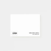 Werbeaktion für kundenspezifische Firmenlogos nach Post-it Klebezettel (Vorderseite)