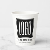 Werbeaktion für kundenspezifische Firmenlogos Pappbecher (Rückseite)