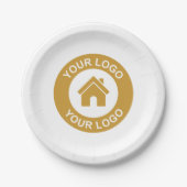 Werbeaktion für kundenspezifische Firmenlogos Pappteller (Vorderseite)