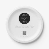 Werbeaktion für kundenspezifische Firmenlogos Pappteller (Vorderseite)