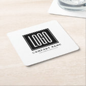 Werbeaktion für kundenspezifische Firmenlogos Rechteckiger Pappuntersetzer (angewinkelt)