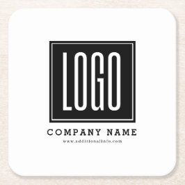 Werbeaktion für kundenspezifische Firmenlogos Rechteckiger Pappuntersetzer