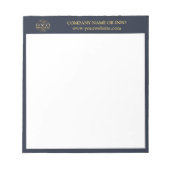 Werbeaktion für kundenspezifische Markenlogos Navy Notizblock (Vorderseite)