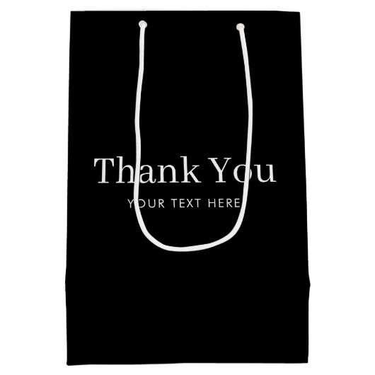 Werbeaktion für kundenspezifische Unternehmen dank Mittlere Geschenktüte (Rückseite)