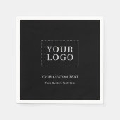 Werbeaktion für kundenspezifisches Firmenlogo mit Serviette (Vorderseite)