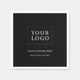 Werbeaktion für kundenspezifisches Firmenlogo mit Serviette