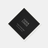 Werbeaktion für kundenspezifisches Firmenlogo mit  Serviette (Ecke)