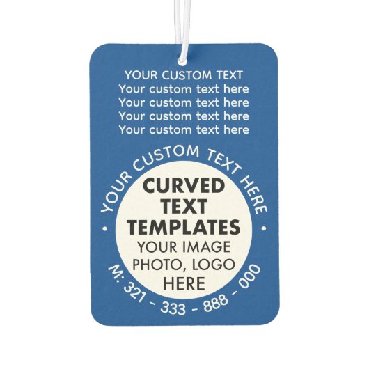 Werbeaktion für kundenspezifisches Logo BLAU Car A Autolufterfrischer (Rückseite)