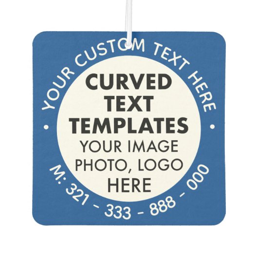 Werbeaktion für kundenspezifisches Logo BLAU Car A Autolufterfrischer (Vorderseite)