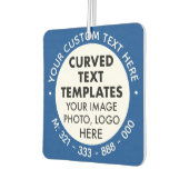 Werbeaktion für kundenspezifisches Logo BLAU Car A Autolufterfrischer (Links)