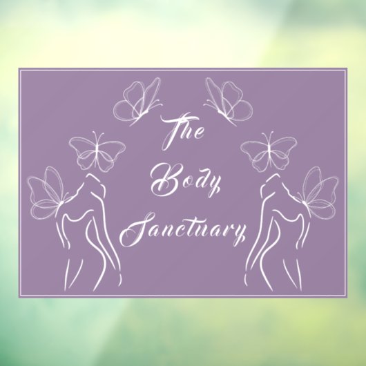 Werbeaktion für lila Logos für Frauen Fensteraufkleber (Blatt 3)