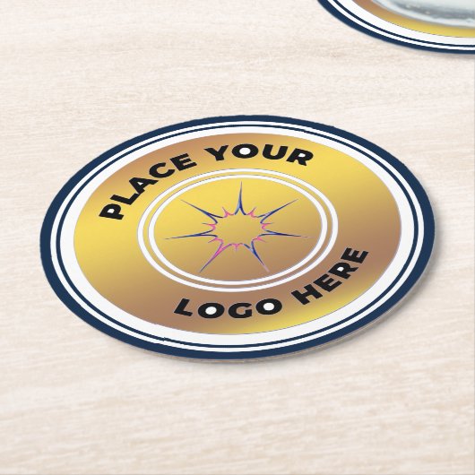 Werbeaktion für Logo-Unternehmen Runder Pappuntersetzer (Angewinkelt)