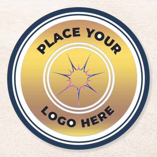 Werbeaktion für Logo-Unternehmen Runder Pappuntersetzer (Vorderseite)