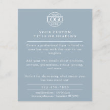 Werbeaktion für Minimalistische Dusty Blue-Busines