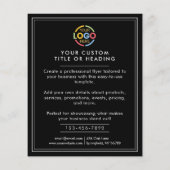 Werbeaktion für Minimalistische, elegante Black-Bu Flyer (Hinten)