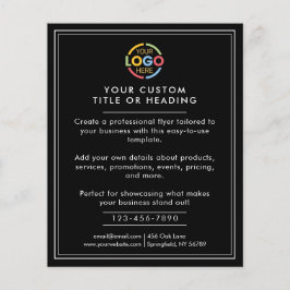 Werbeaktion für Minimalistische, elegante Black-Bu Flyer