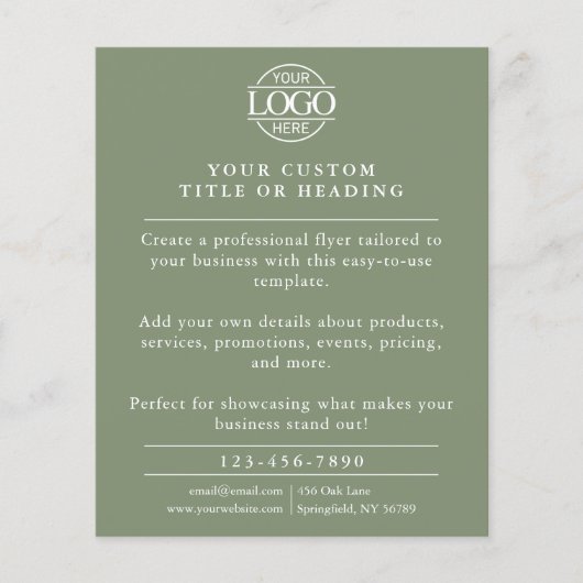 Werbeaktion für Minimalistische Werbebeispiele für Flyer (Vorne)