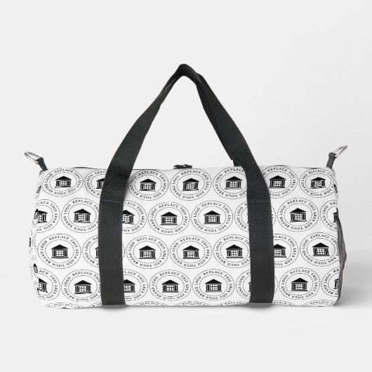 Werbeaktion für Minimalistisches, einfaches Firmen Duffle Bag (Vorderseite)