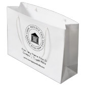 Werbeaktion für Minimalistisches, einfaches Firmen Große Geschenktüte (Rückseite Schrägansicht)