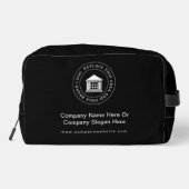 Werbeaktion für Minimalistisches, einfaches Firmen Waschbeutel (Rückseite)