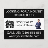 Werbeaktion für Minimalistisches Real-Anwesen-Logo Postkarte (Vorderseite)