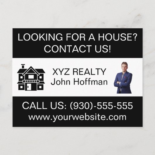 Werbeaktion für Minimalistisches Real-Anwesen-Logo Postkarte (Vorderseite)