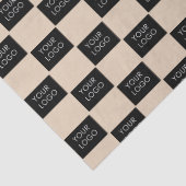 Werbeaktion für moderne Firmenlogo Beige Seidenpapier (Detail)