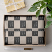 Werbeaktion für moderne Firmenlogo Beige Seidenpapier (Geschenk)