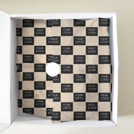 Werbeaktion für moderne Firmenlogo Beige Seidenpapier