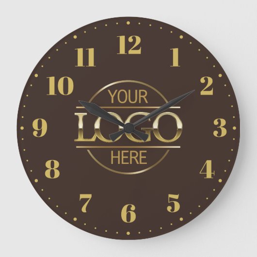 Werbeaktion für moderne Firmenlogo Große Wanduhr (Vorderseite)