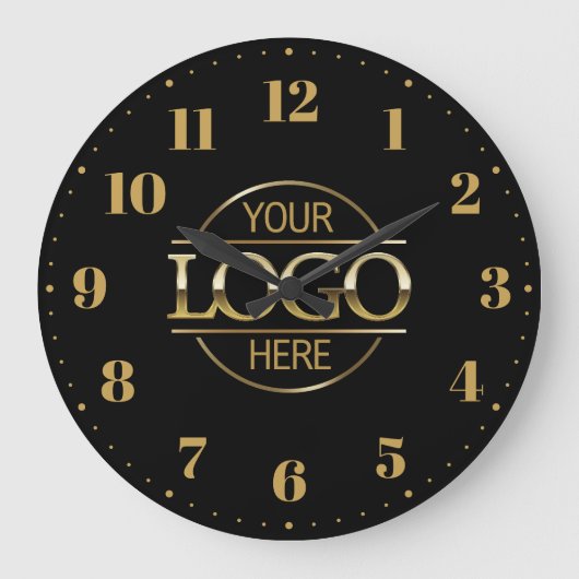 Werbeaktion für moderne Firmenlogo Große Wanduhr (Vorderseite)