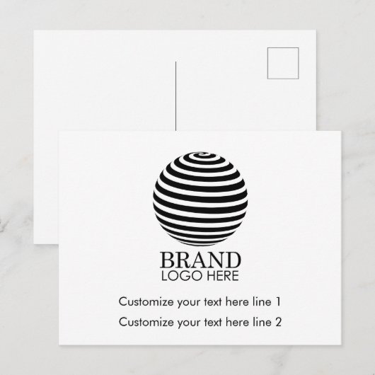 Werbeaktion für moderne Logo-Unternehmen Feiertagspostkarte (Vorne/Hinten)