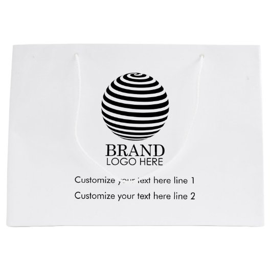Werbeaktion für moderne Logo-Unternehmen Große Geschenktüte (Vorderseite)