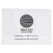 Werbeaktion für moderne Logo-Unternehmen Große Geschenktüte (Rückseite)