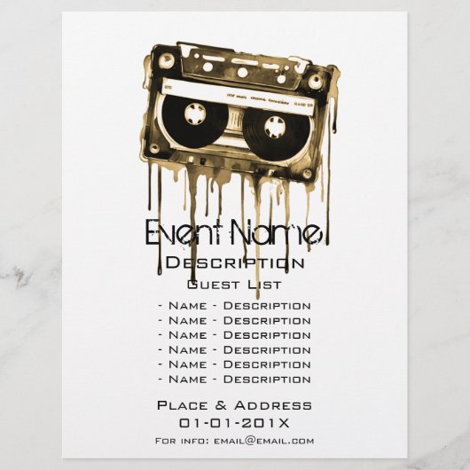 Werbeaktion für musikalische Veranstaltungen Flyer (Vorne)